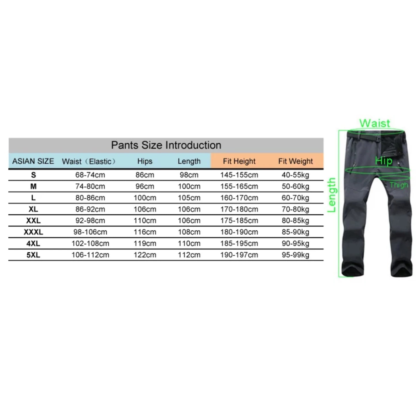 New Winter Men Camping Hiking Pants