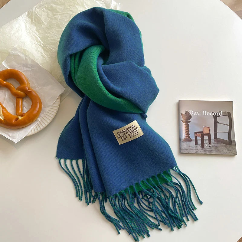 Solid Cashmere Warm Scarf