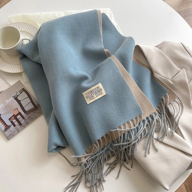 Solid Cashmere Warm Scarf