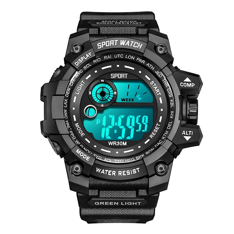 New Men LED Digital Watches Luminous Waterproof Watch