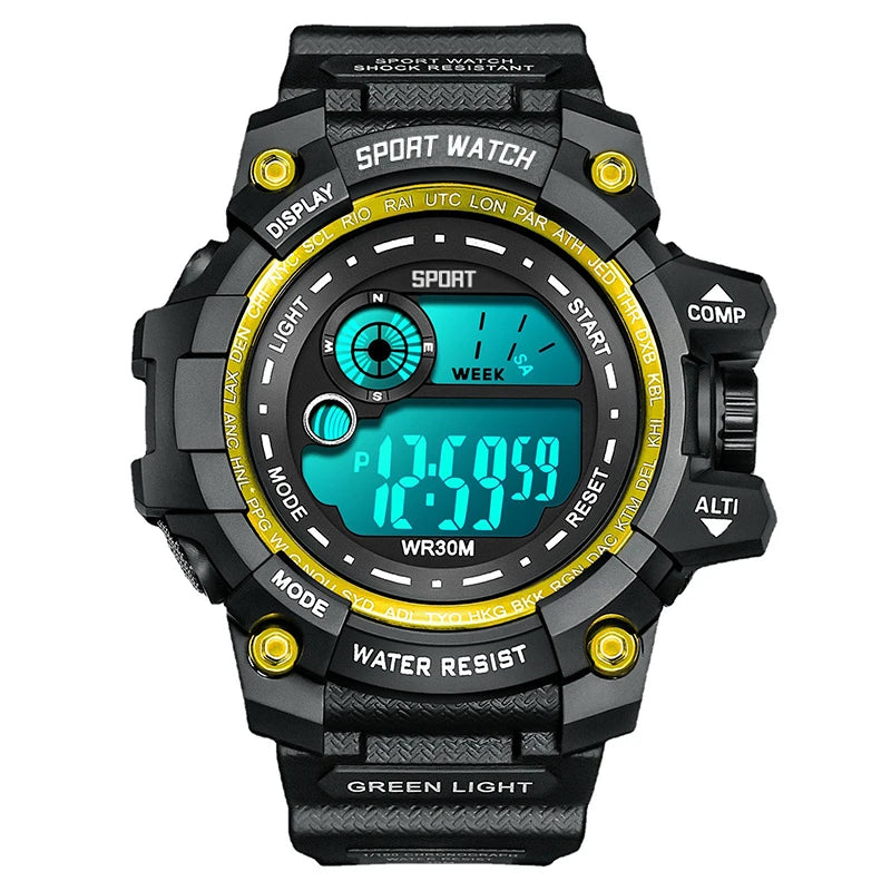 New Men LED Digital Watches Luminous Waterproof Watch