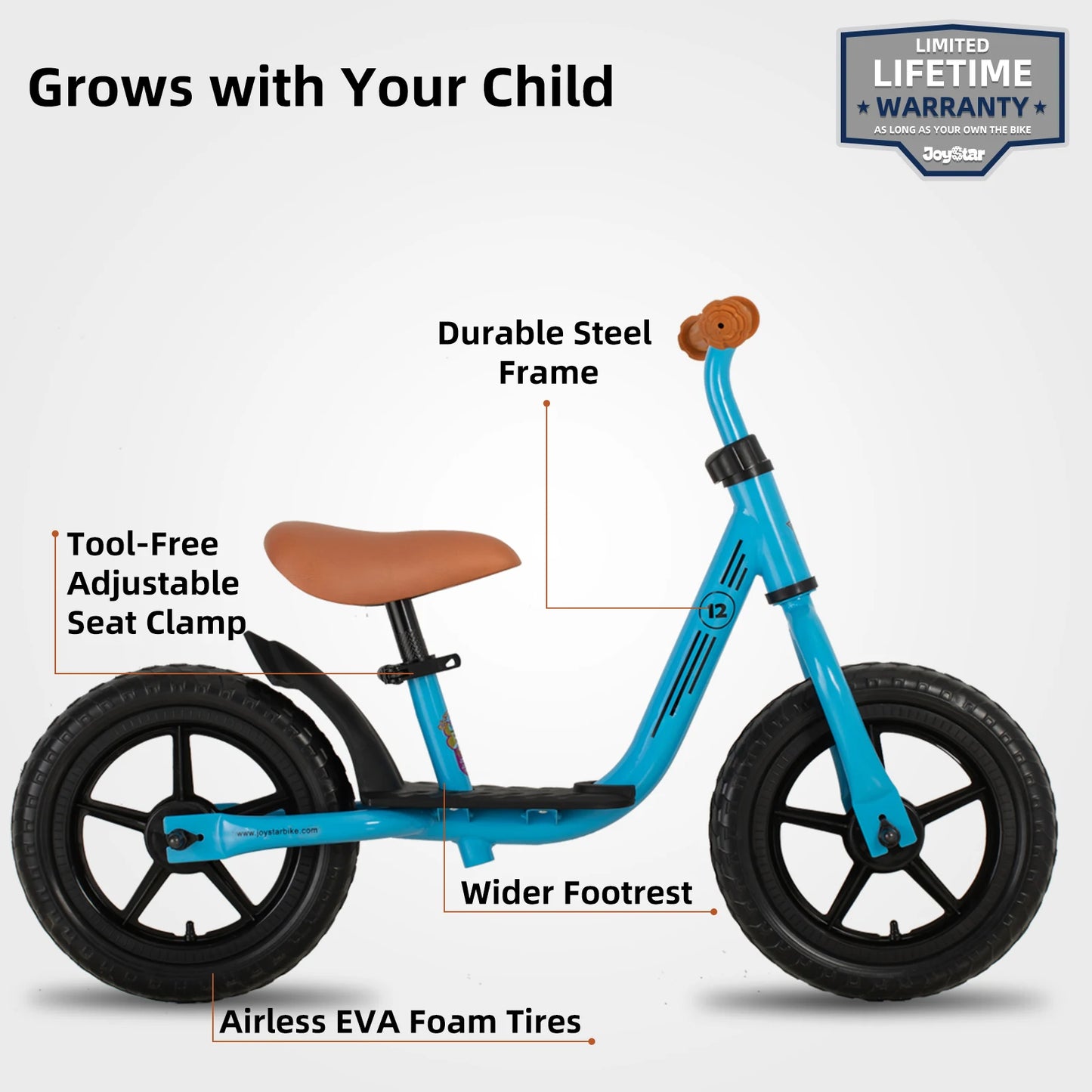 10"/12" Kids Balance Bike for Girls & Boys