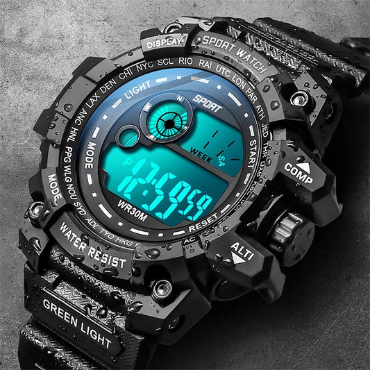 New Men LED Digital Watches Luminous Waterproof Watch