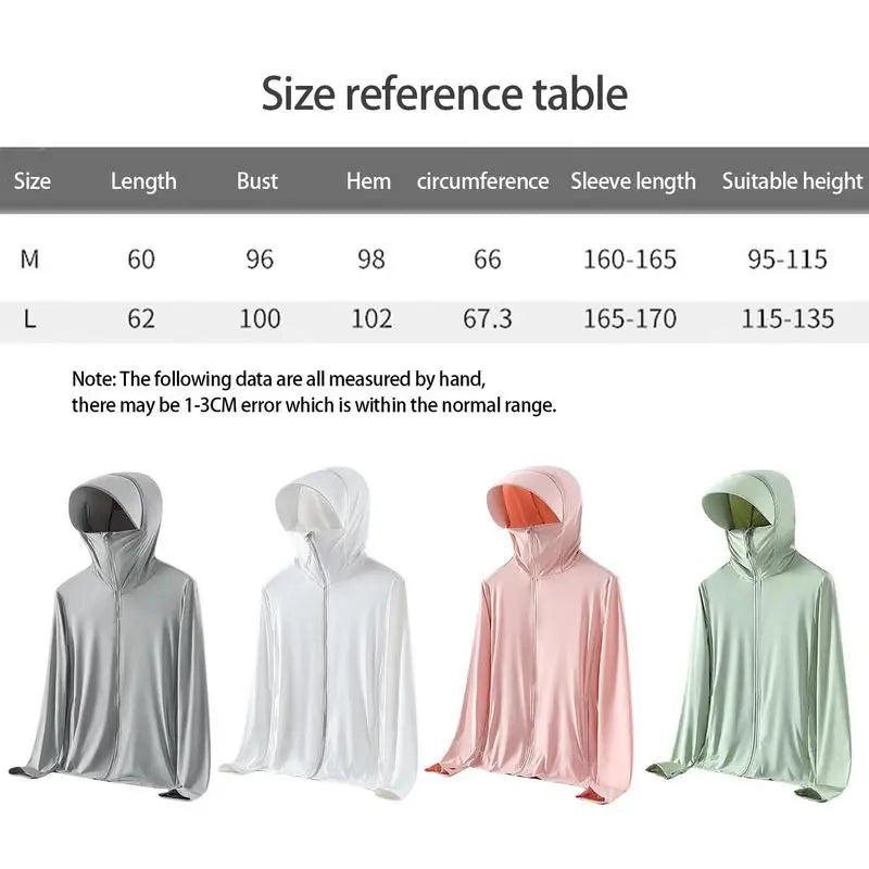 Sun Protection Jacket Long Sleeve UPF 50 Sun Protection Hoodie