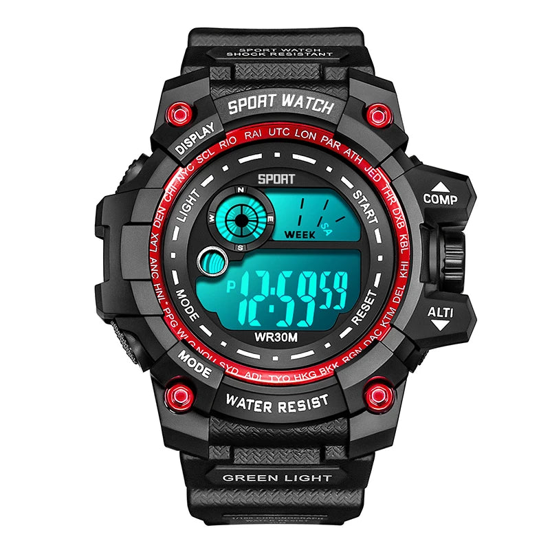 New Men LED Digital Watches Luminous Waterproof Watch