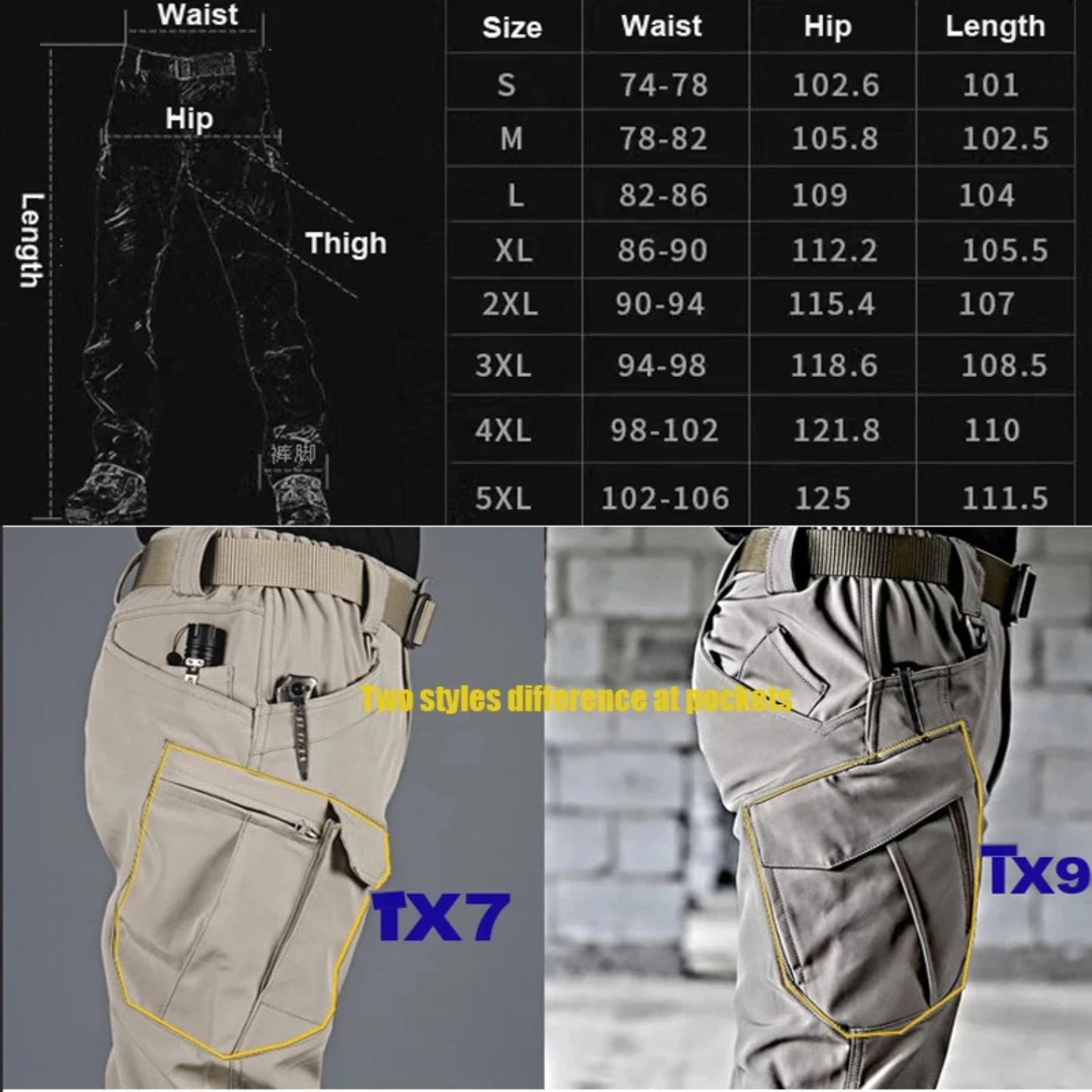 New Men's Spring Autumn Fall Cargo Tactical Quick Dry Pants