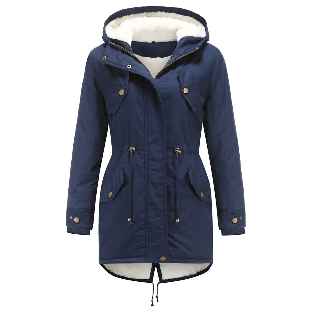 Women's Velvet Outdoor Jacket Windproof Waterproof