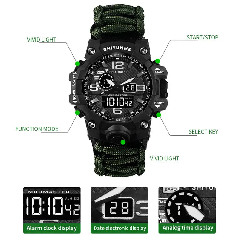 Outdoor Survival Watch Multifunctional