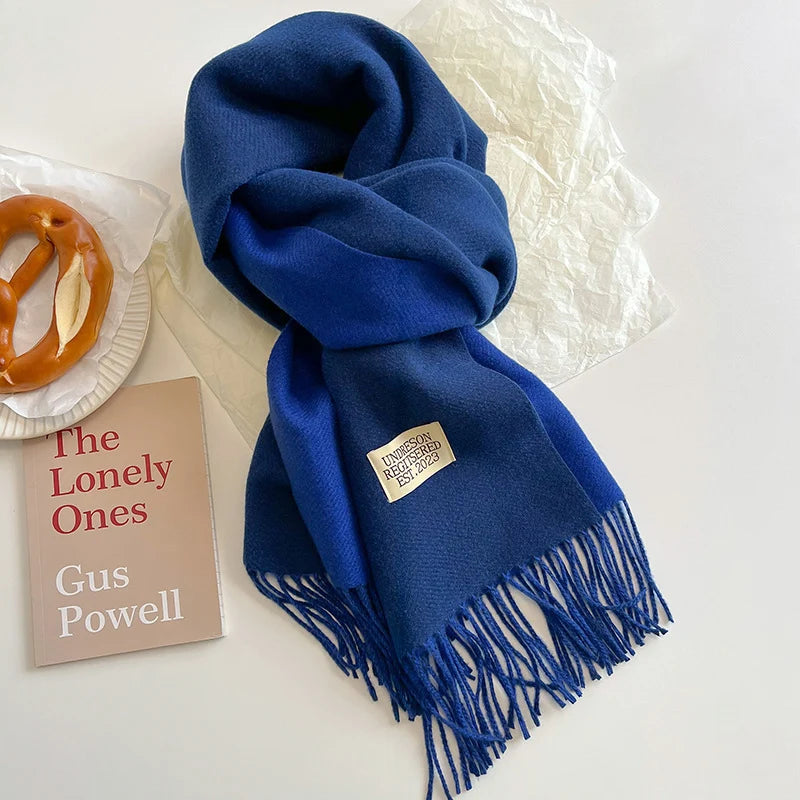 Solid Cashmere Warm Scarf