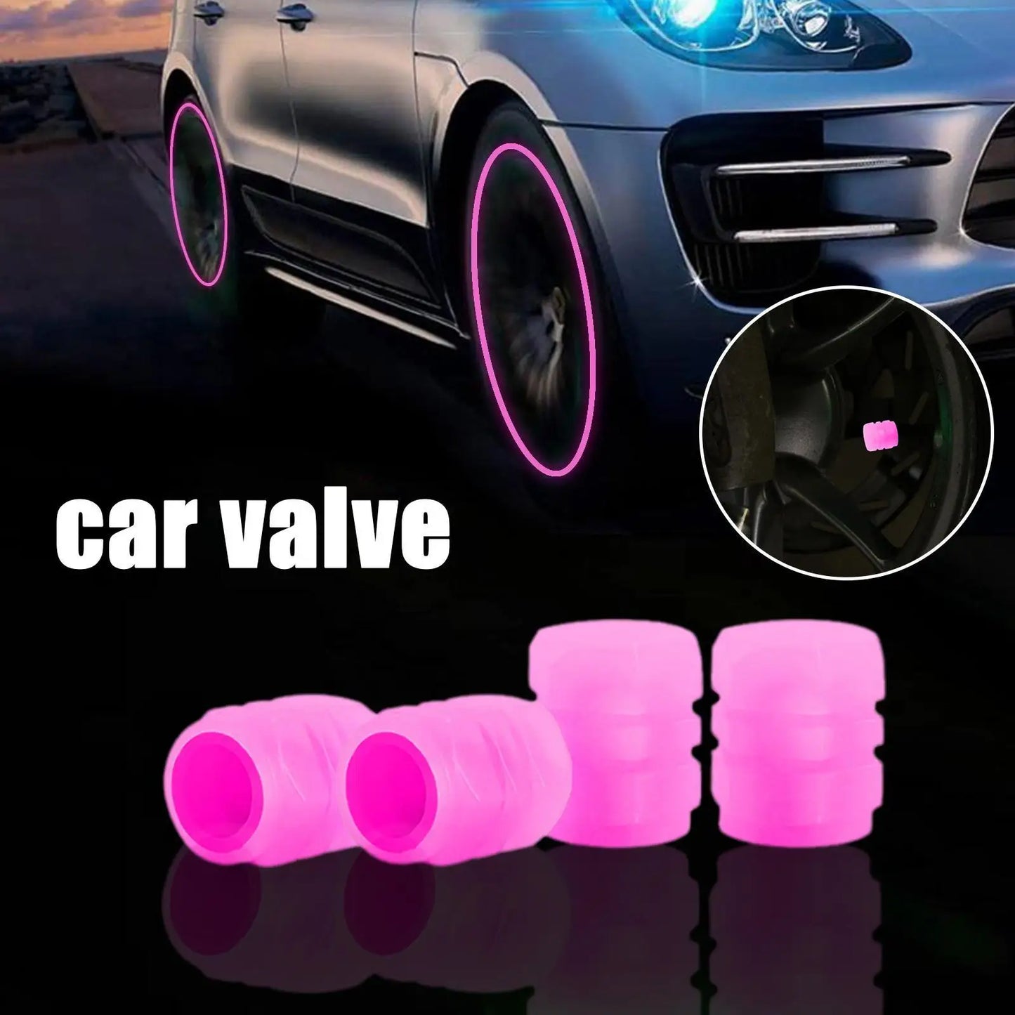 Valve Caps Self-luminous Silicone Sleeves