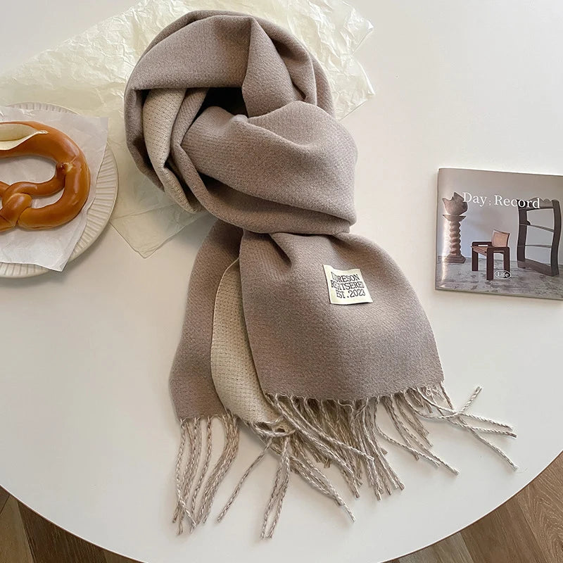 Solid Cashmere Warm Scarf