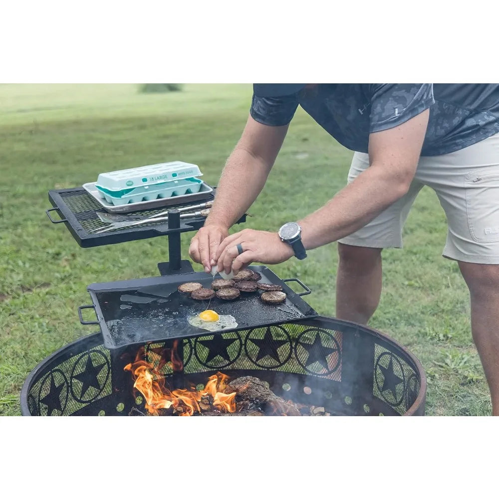 Open Fire Cooking Gravity Combo Grill & Skillet