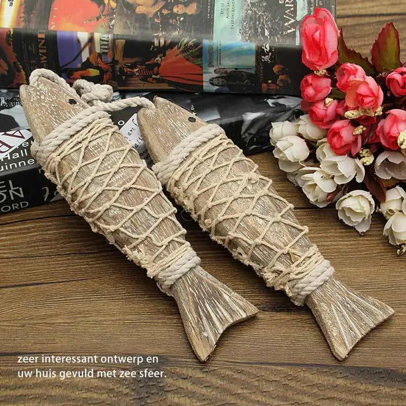 Natural Wood Fish Wall Decoration