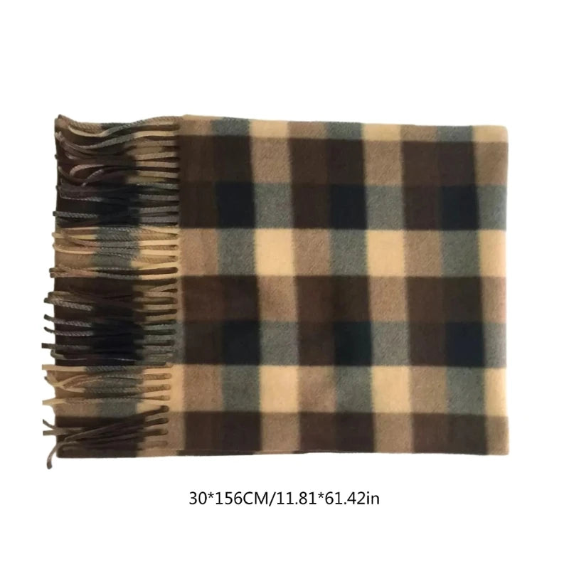 Christmas Long Plaid 160x30cm Oversized Winter Fall Warm Scarves