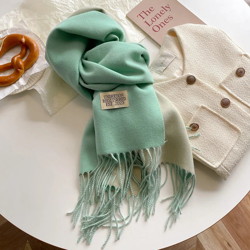 Solid Cashmere Warm Scarf