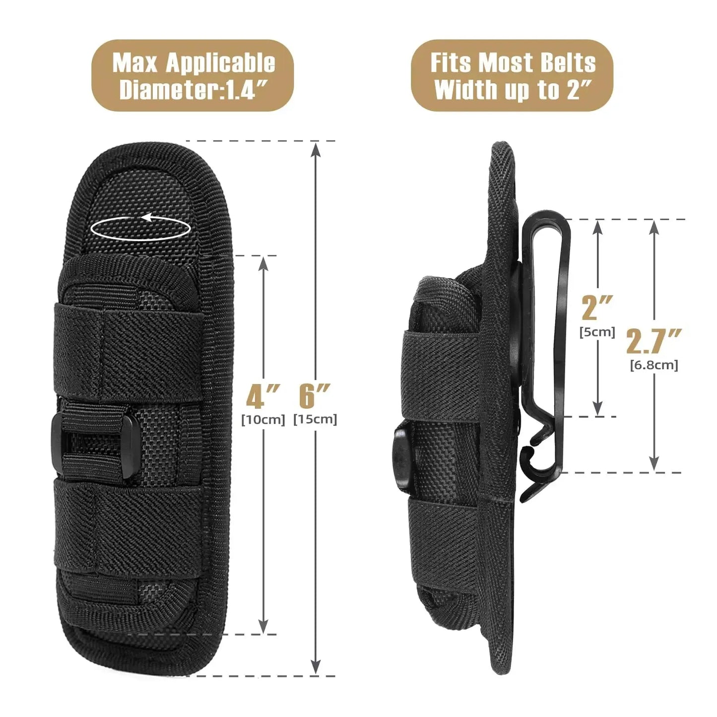 Tactical Flashlight Pouch Holster