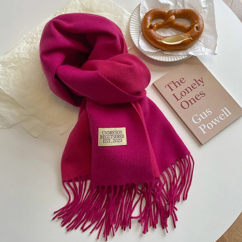 Solid Cashmere Warm Scarf