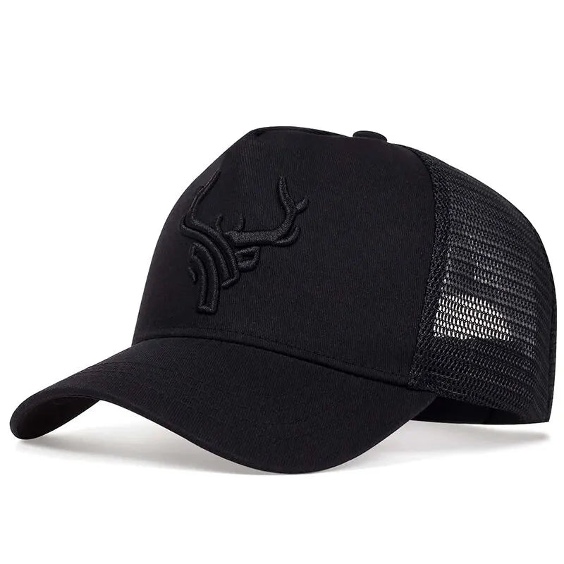 Unisex Animal Antlers Embroidery Baseball Net Caps