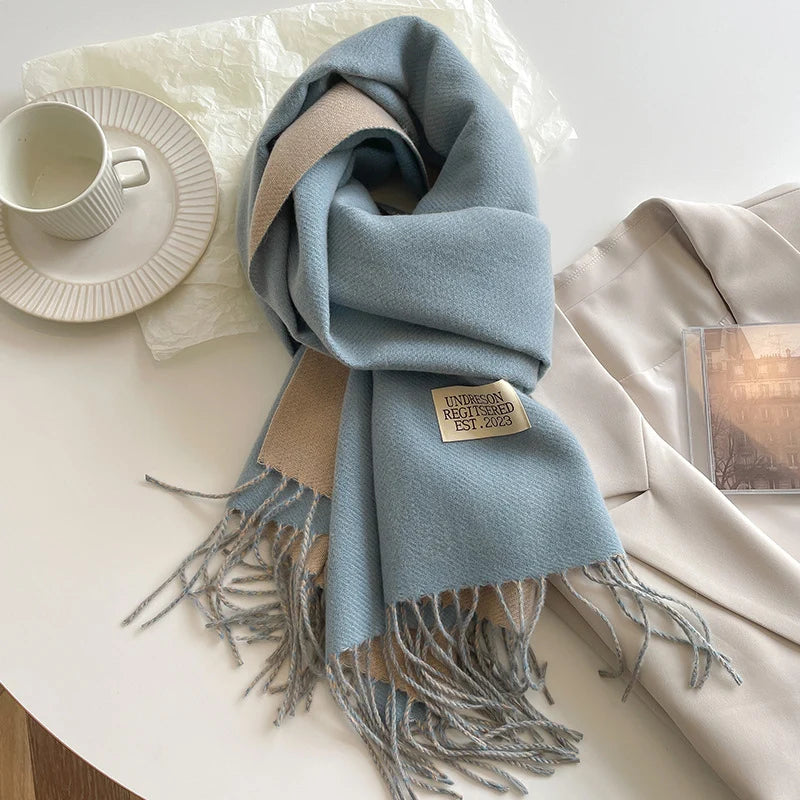 Solid Cashmere Warm Scarf